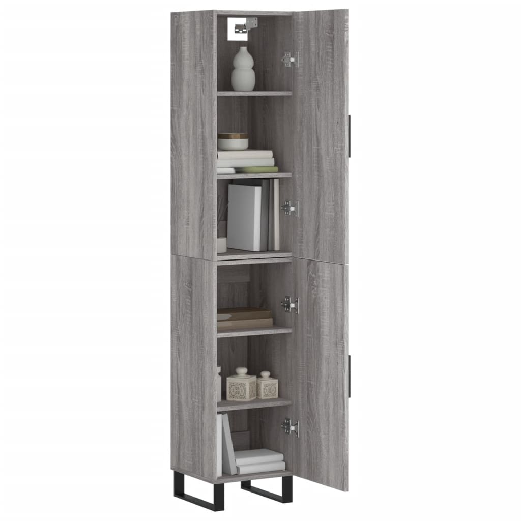 Buffet haut Sonoma gris 34,5x34x180 cm Bois d'ingénierie - XIOS