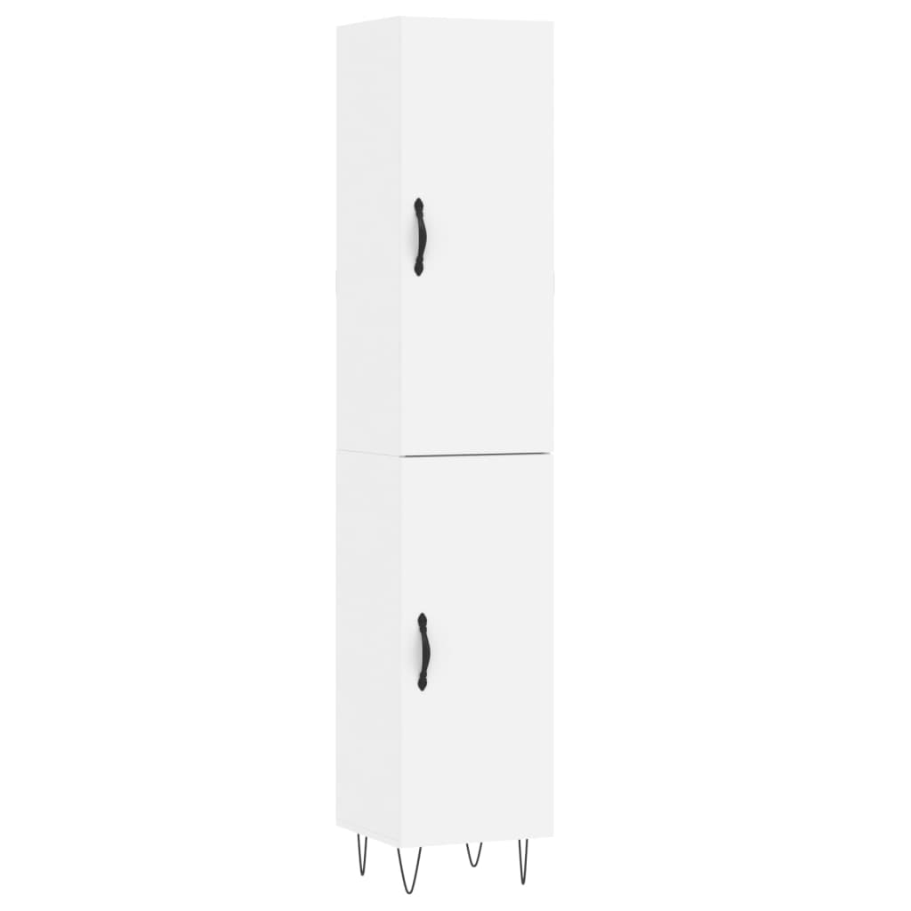 Buffet haut Blanc 34,5x34x180 cm Bois d'ingénierie - XIOS