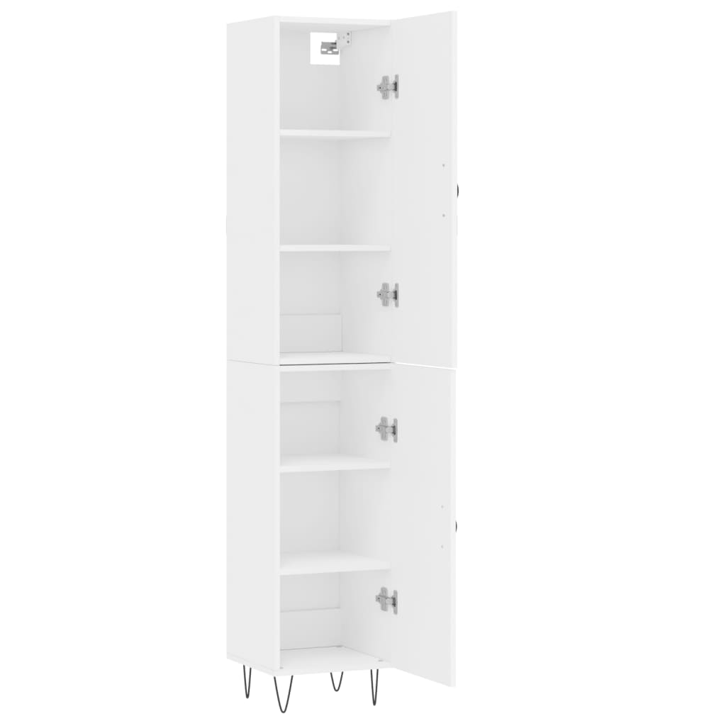 Buffet haut Blanc 34,5x34x180 cm Bois d'ingénierie - XIOS