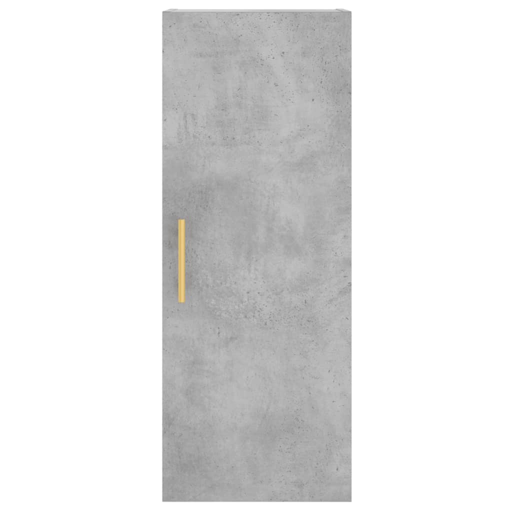 Buffet haut Gris béton 34,5x34x180 cm Bois d'ingénierie