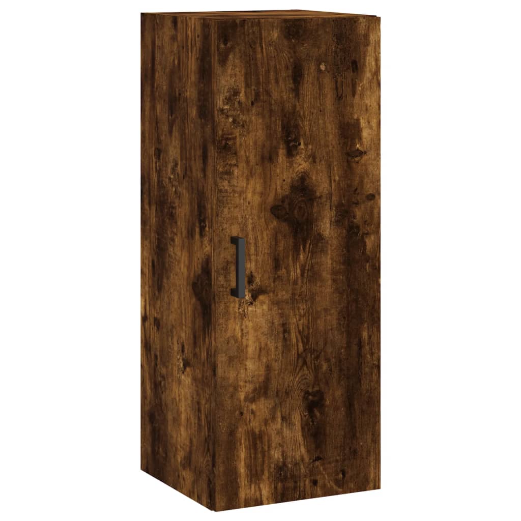 Buffet haut Chêne fumé 34,5x34x180 cm Bois d'ingénierie - XIOS