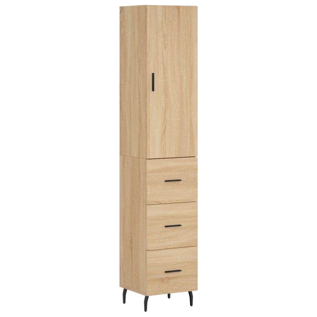 Buffet haut Chêne sonoma 34,5x34x180 cm Bois d'ingénierie - XIOS