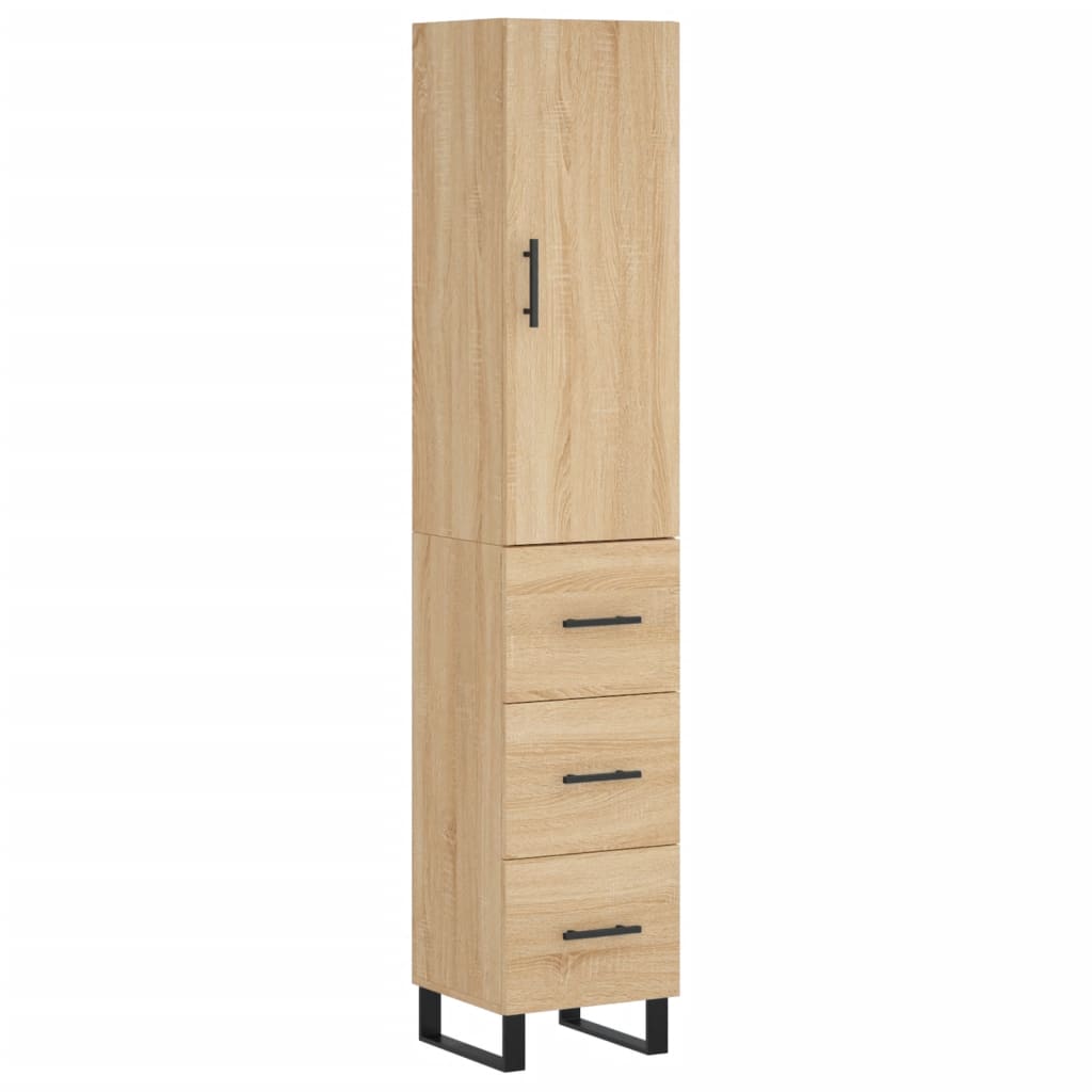 Buffet haut Chêne sonoma 34,5x34x180 cm Bois d'ingénierie - XIOS