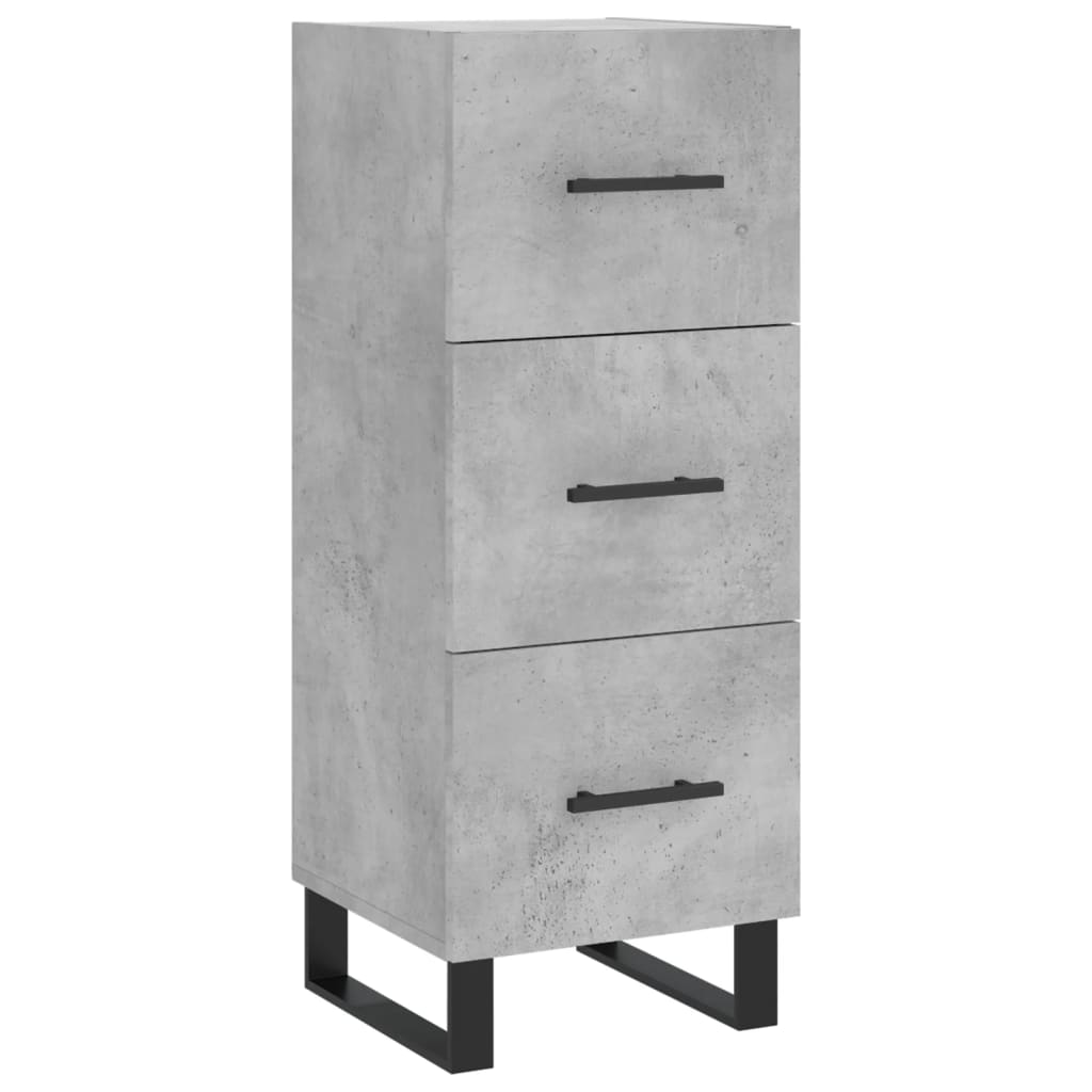 Buffet haut Gris béton 34,5x34x180 cm Bois d'ingénierie - XIOS