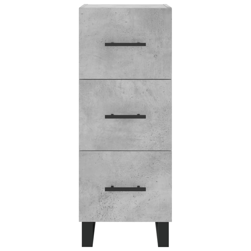 Buffet haut Gris béton 34,5x34x180 cm Bois d'ingénierie - XIOS