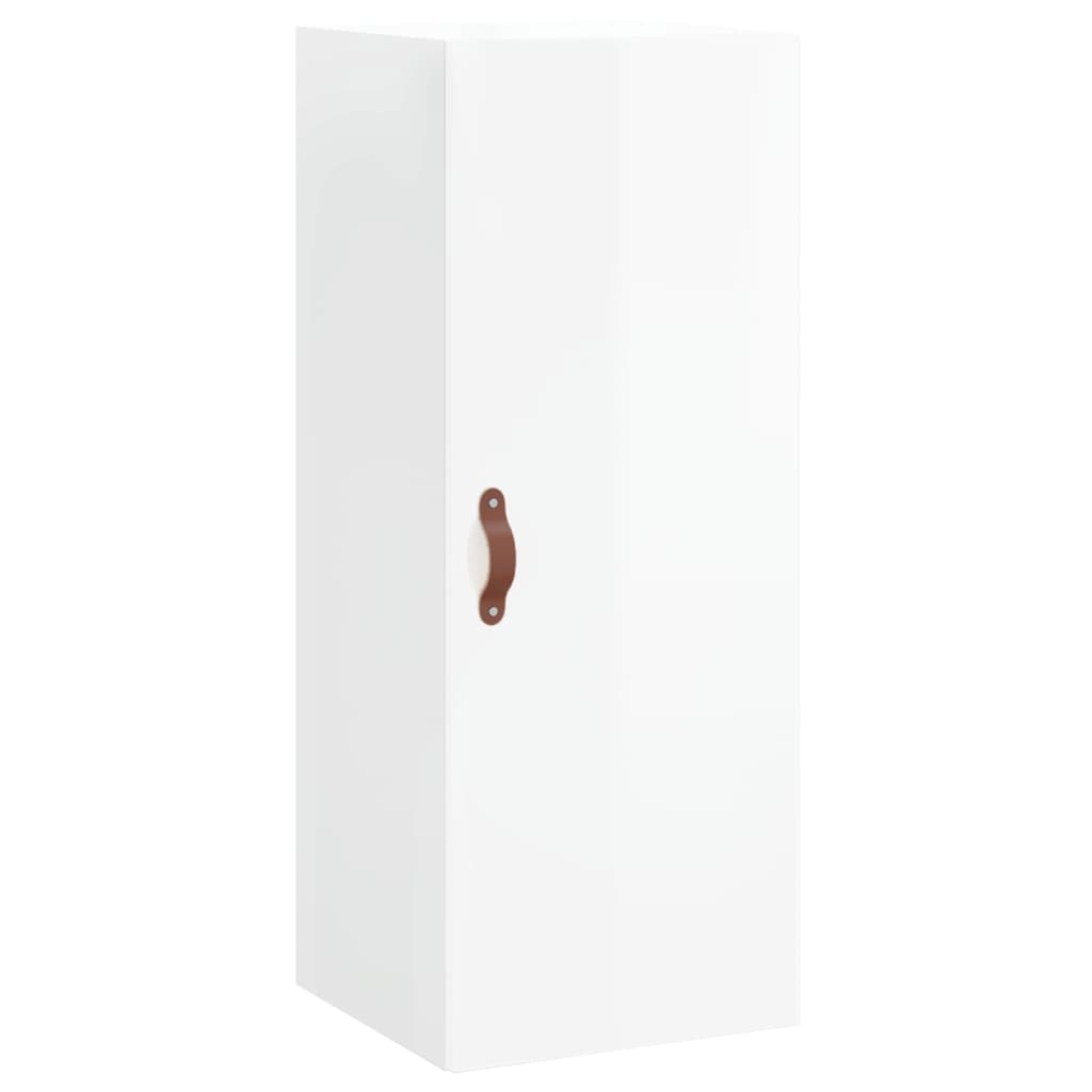 Buffet haut Blanc brillant 34,5x34x180 cm Bois d'ingénierie - XIOS