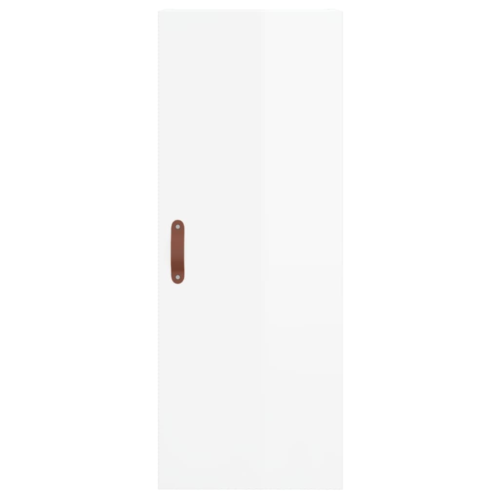 Buffet haut Blanc brillant 34,5x34x180 cm Bois d'ingénierie - XIOS