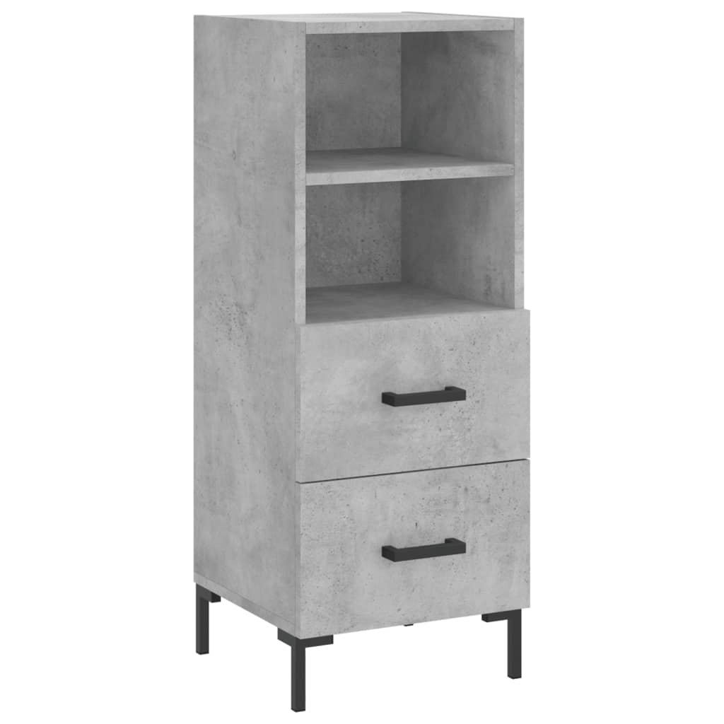 Buffet haut Gris béton 34,5x34x180 cm Bois d'ingénierie - XIOS
