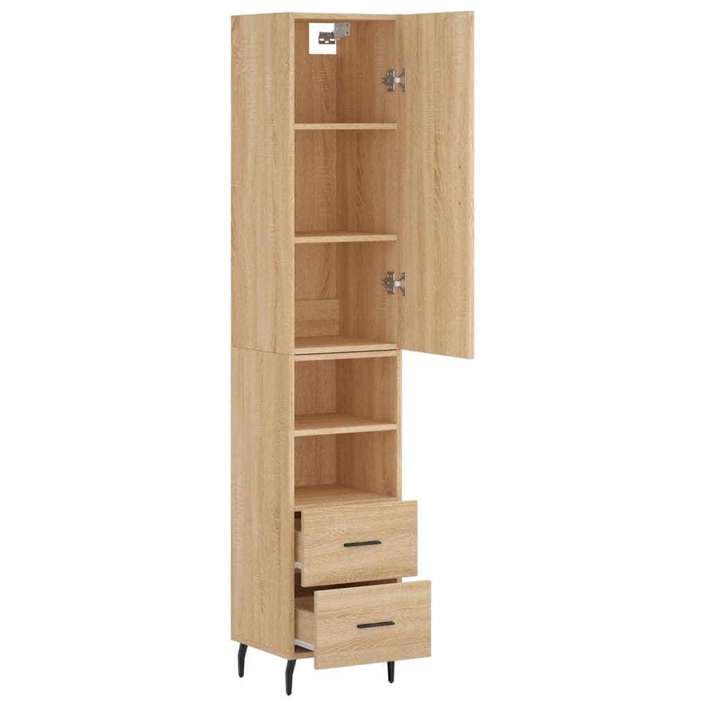 Buffet haut Chêne sonoma 34,5x34x180 cm Bois d'ingénierie - XIOS