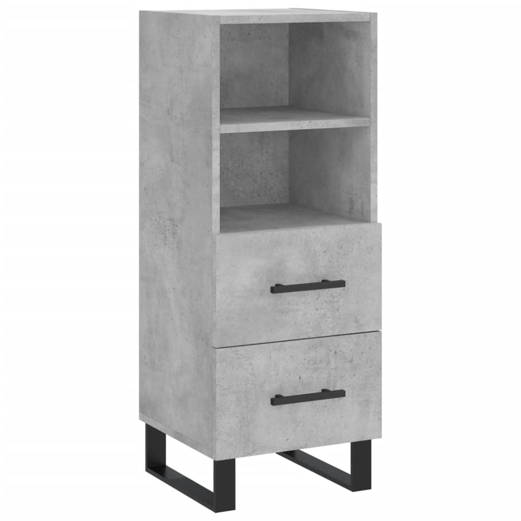 Buffet haut Gris béton 34,5x34x180 cm Bois d'ingénierie - XIOS