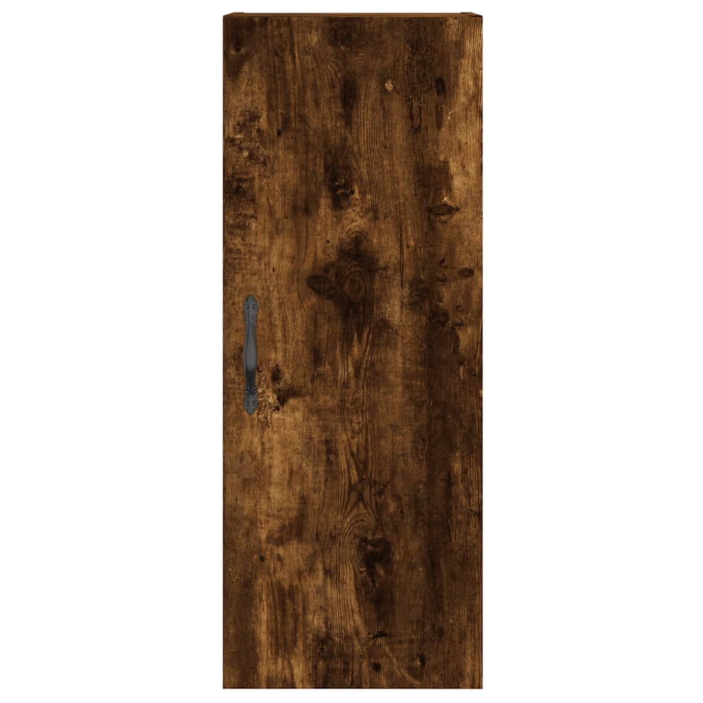 Buffet haut Chêne fumé 34,5x34x180 cm Bois d'ingénierie - XIOS