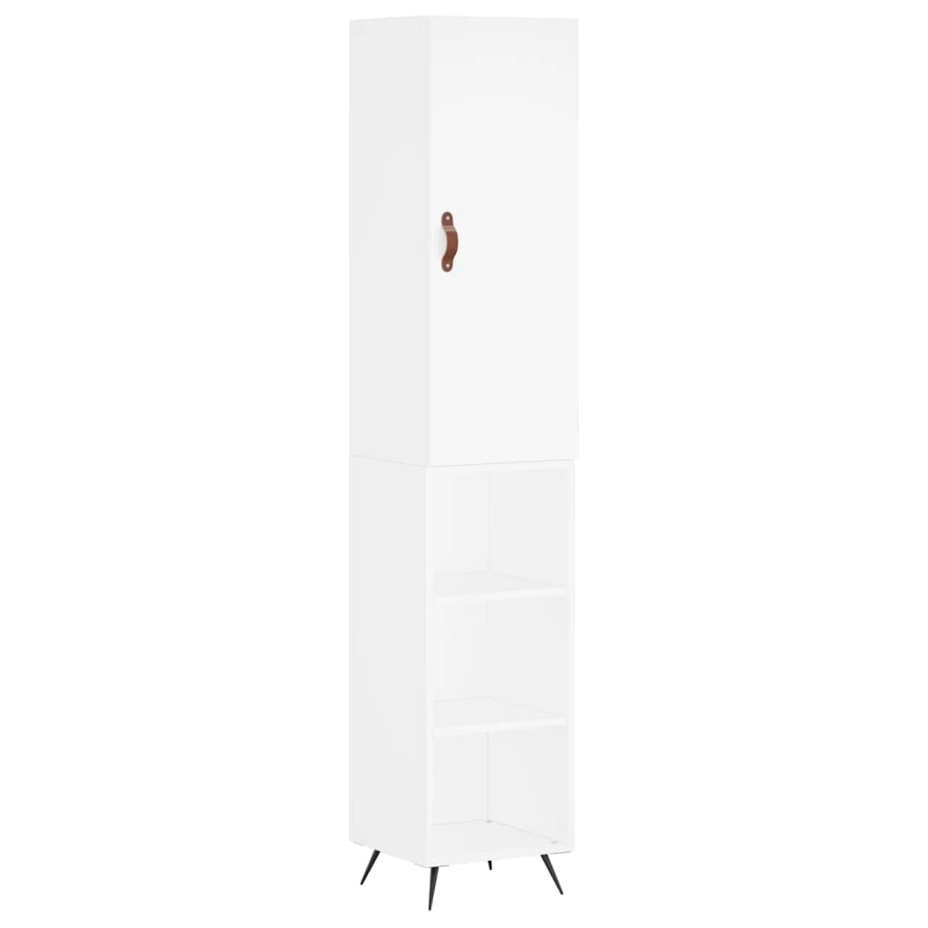 Buffet haut Blanc 34,5x34x180 cm Bois d'ingénierie - XIOS