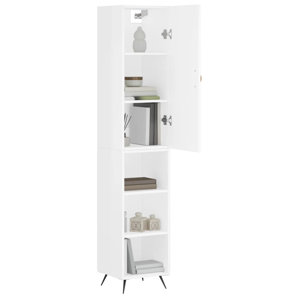 Buffet haut Blanc 34,5x34x180 cm Bois d'ingénierie - XIOS