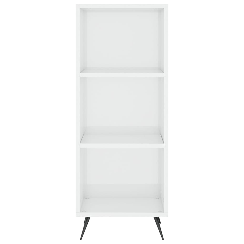 Buffet haut Blanc brillant 34,5x34x180 cm Bois d'ingénierie - XIOS