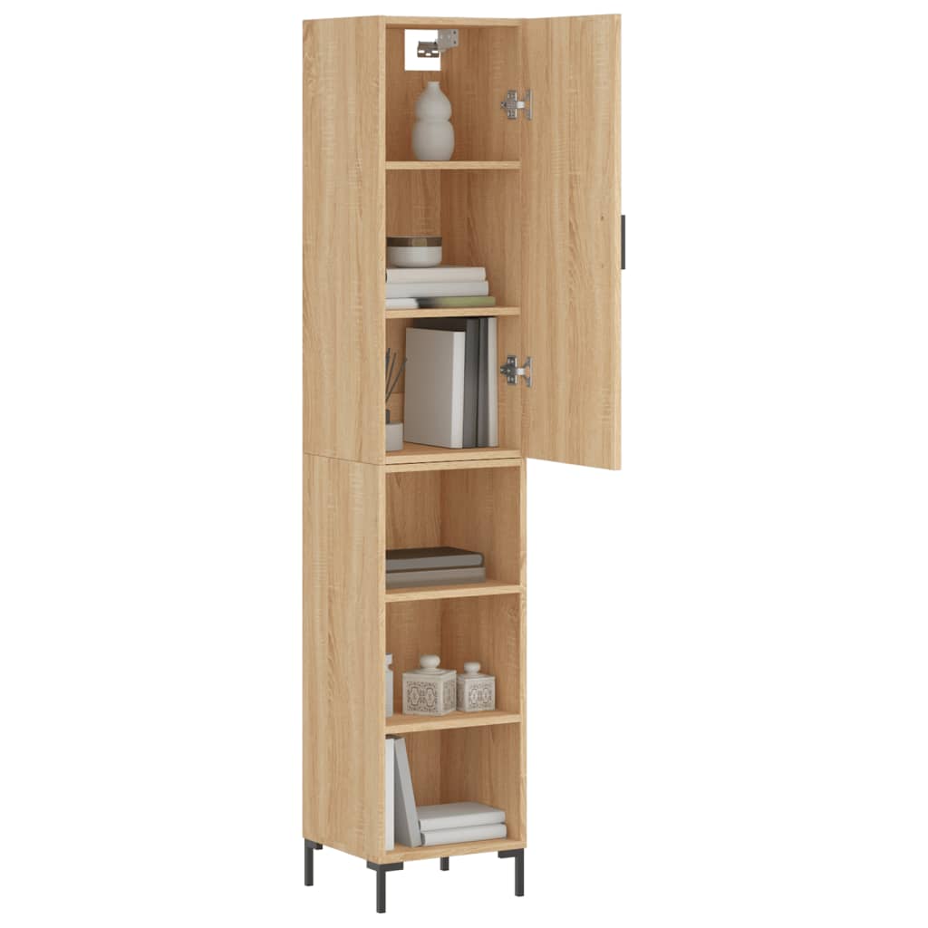 Buffet haut Chêne sonoma 34,5x34x180 cm Bois d'ingénierie - XIOS