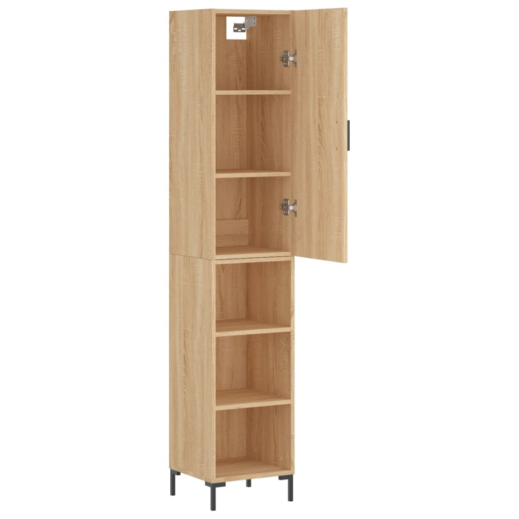Buffet haut Chêne sonoma 34,5x34x180 cm Bois d'ingénierie - XIOS