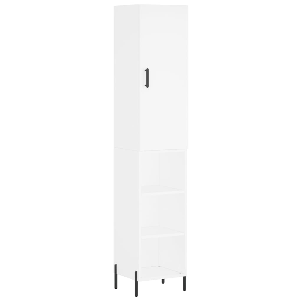Buffet haut Blanc 34,5x34x180 cm Bois d'ingénierie - XIOS