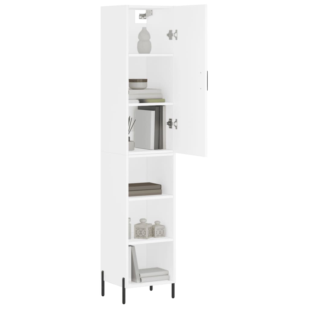 Buffet haut Blanc 34,5x34x180 cm Bois d'ingénierie - XIOS