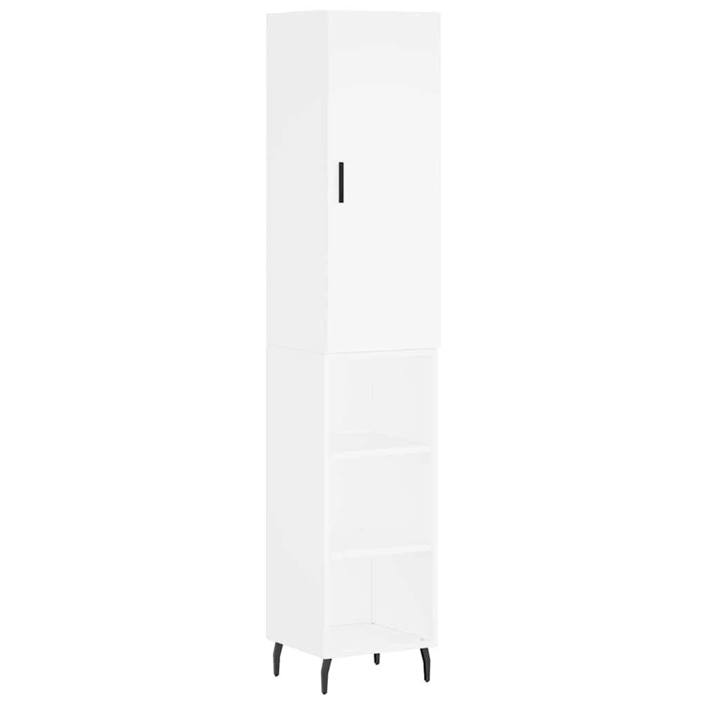 Buffet haut Blanc 34,5x34x180 cm Bois d'ingénierie - XIOS