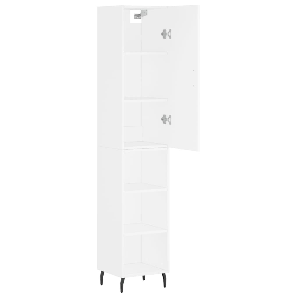 Buffet haut Blanc 34,5x34x180 cm Bois d'ingénierie - XIOS