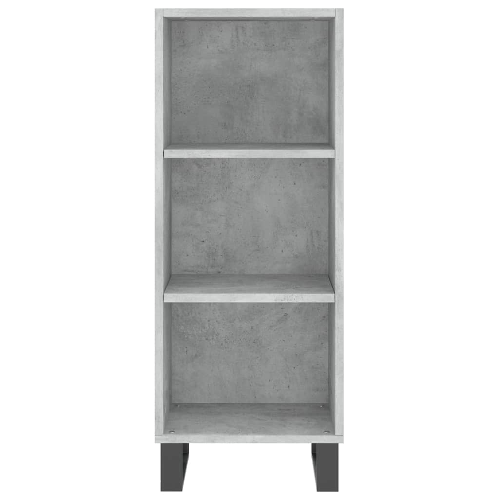Buffet haut Gris béton 34,5x34x180 cm Bois d'ingénierie - XIOS