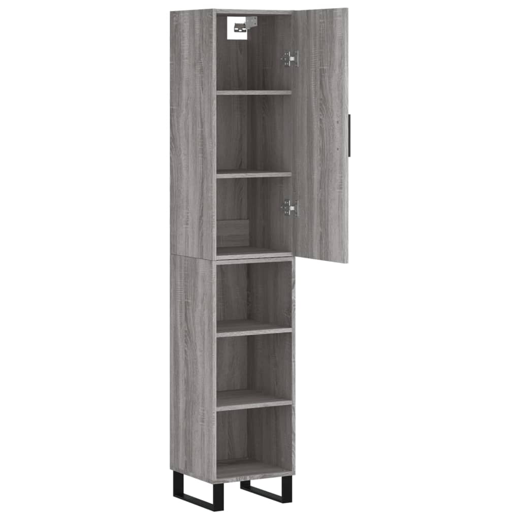 Buffet haut Sonoma gris 34,5x34x180 cm Bois d'ingénierie - XIOS