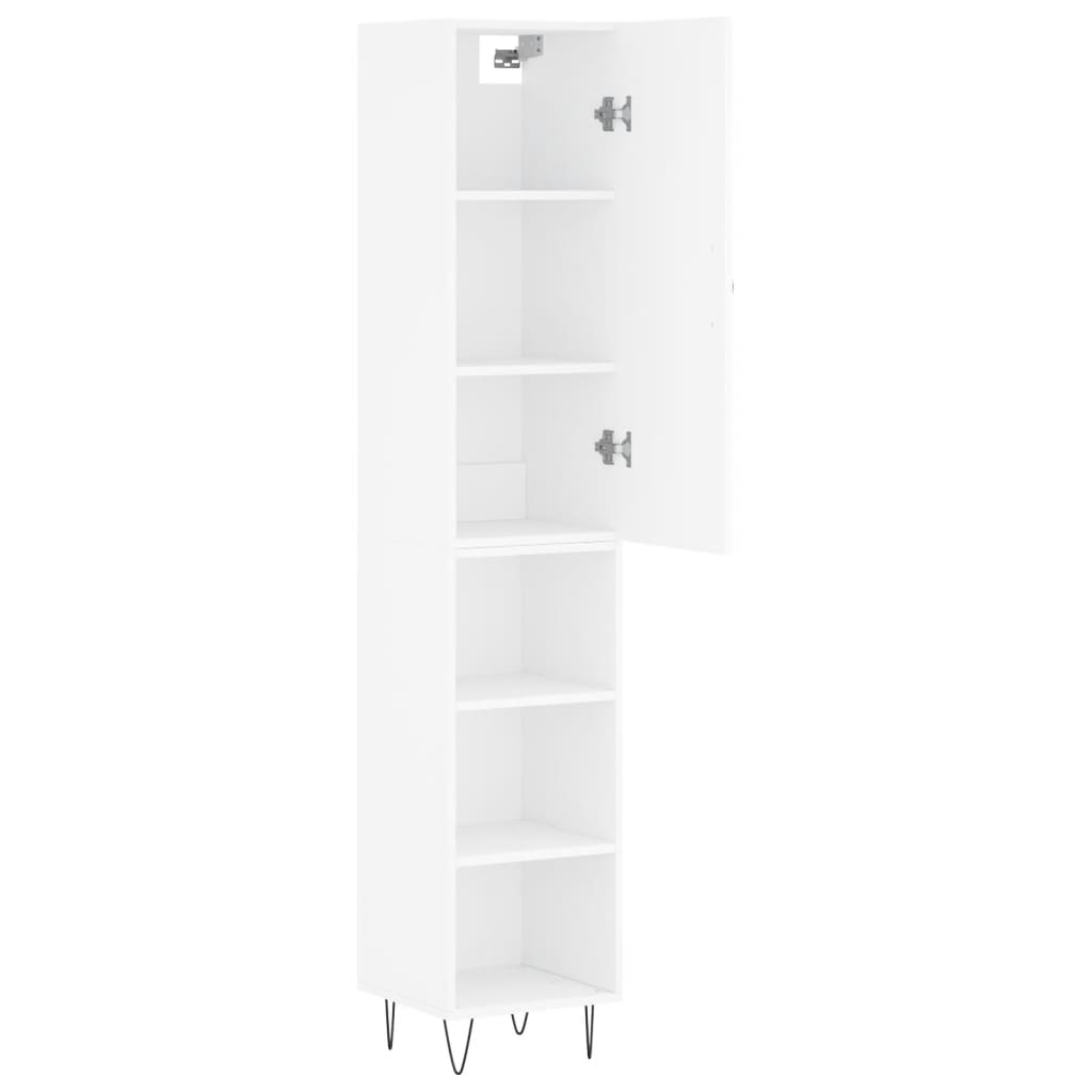 Buffet haut Blanc 34,5x34x180 cm Bois d'ingénierie - XIOS