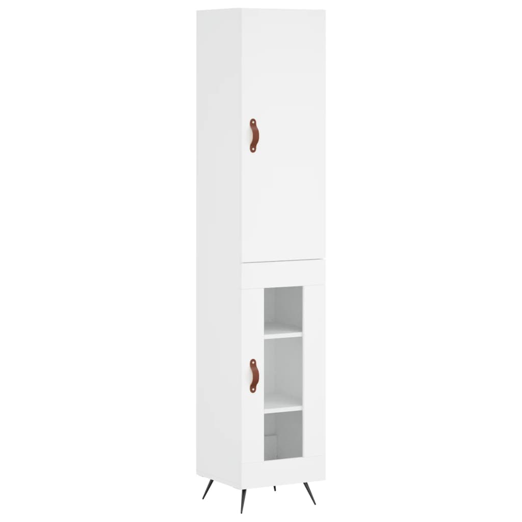 Buffet haut Blanc 34,5x34x180 cm Bois d'ingénierie - XIOS