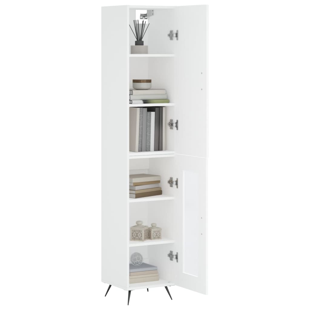 Buffet haut Blanc 34,5x34x180 cm Bois d'ingénierie - XIOS