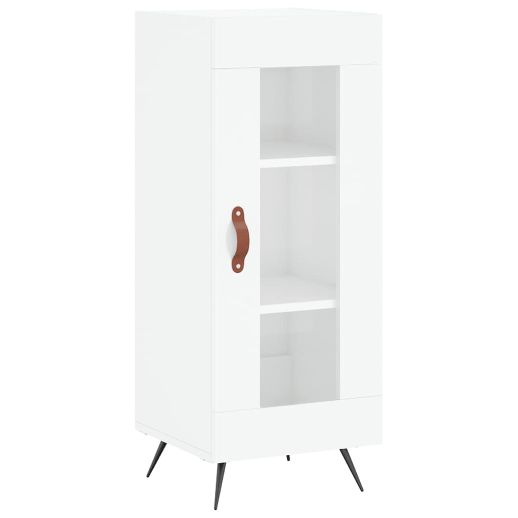 Buffet haut Blanc brillant 34,5x34x180 cm Bois d'ingénierie - XIOS