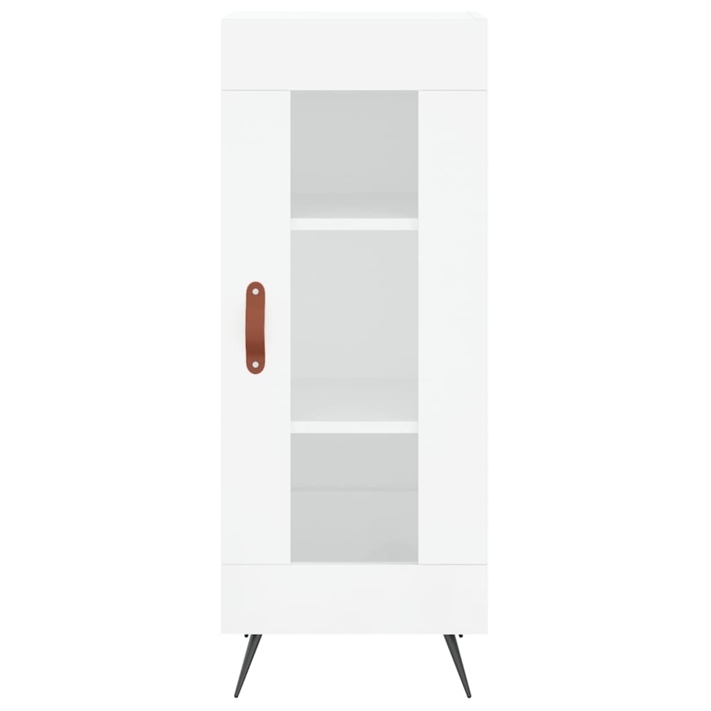 Buffet haut Blanc brillant 34,5x34x180 cm Bois d'ingénierie - XIOS