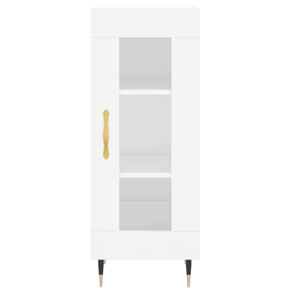 Buffet haut Blanc brillant 34,5x34x180 cm Bois d'ingénierie - XIOS
