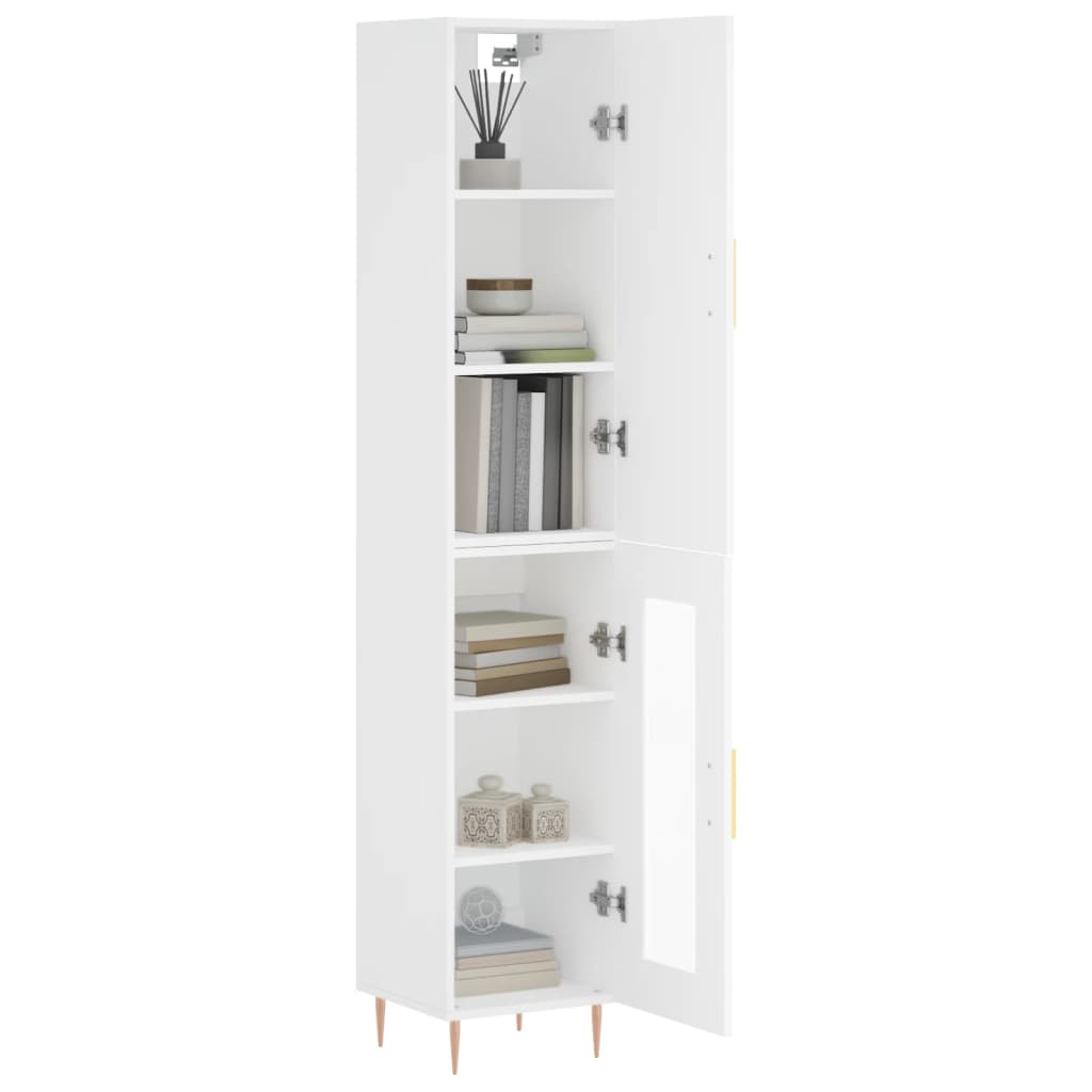 Buffet haut Blanc 34,5x34x180 cm Bois d'ingénierie - XIOS