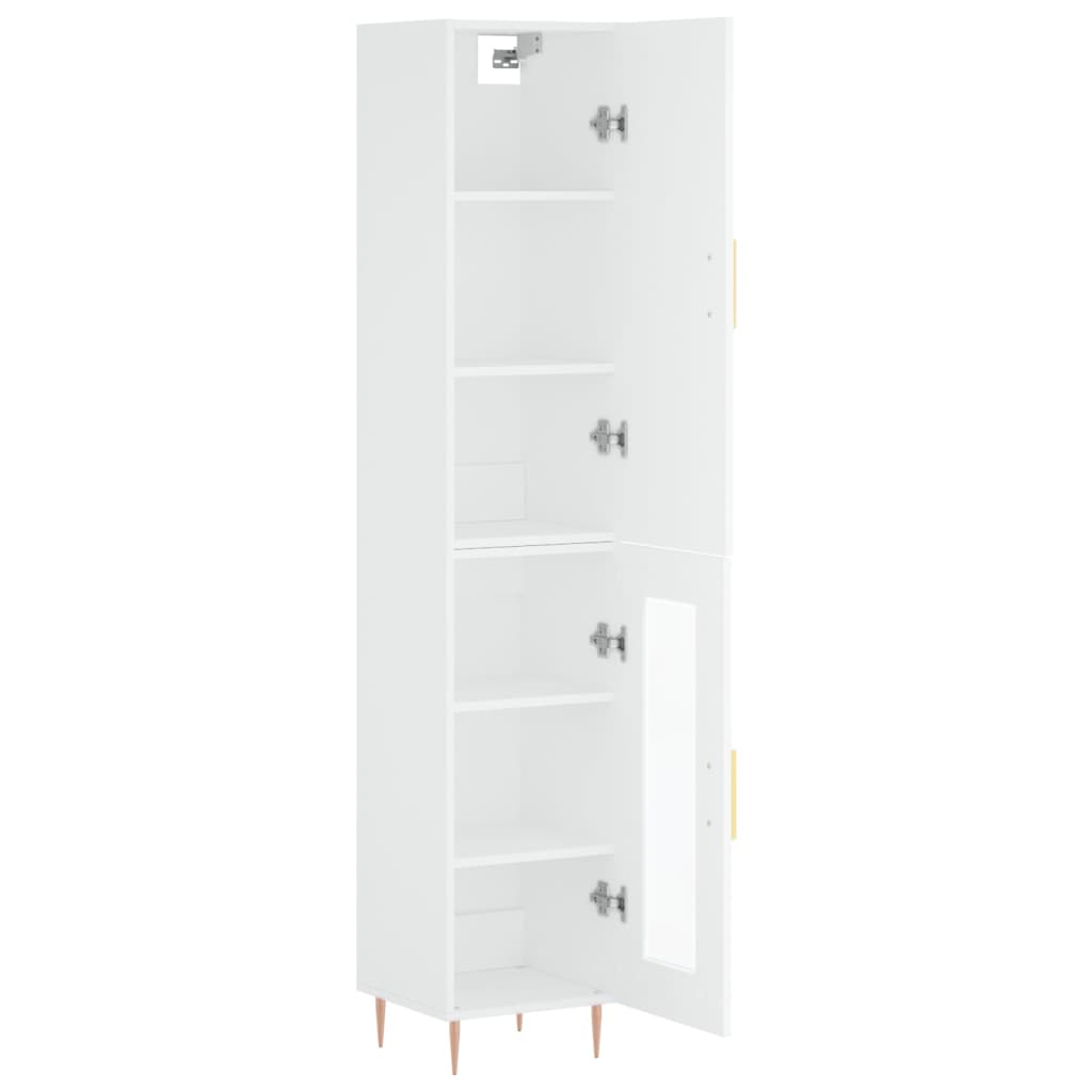 Buffet haut Blanc 34,5x34x180 cm Bois d'ingénierie - XIOS