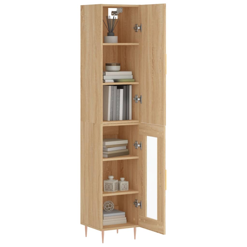 Buffet haut Chêne sonoma 34,5x34x180 cm Bois d'ingénierie - XIOS
