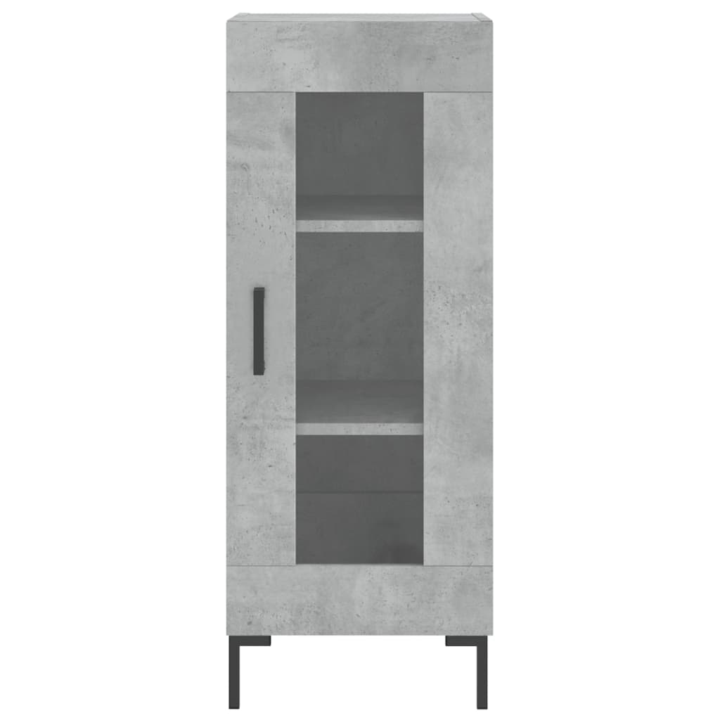 Buffet haut Gris béton 34,5x34x180 cm Bois d'ingénierie Buffets & bahuts vidaXL