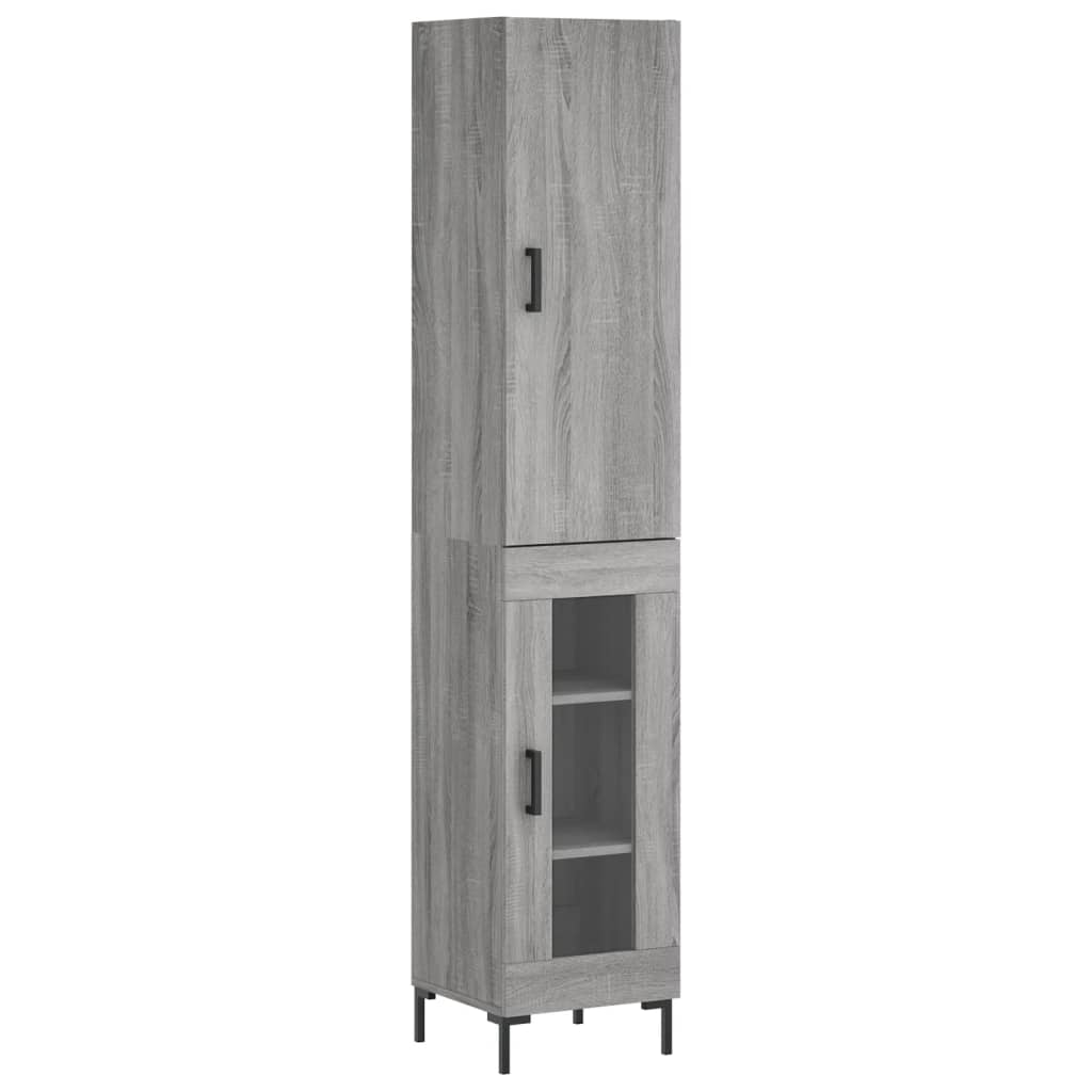 Buffet haut Sonoma gris 34,5x34x180 cm Bois d'ingénierie - XIOS