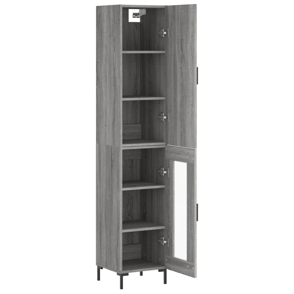 Buffet haut Sonoma gris 34,5x34x180 cm Bois d'ingénierie - XIOS