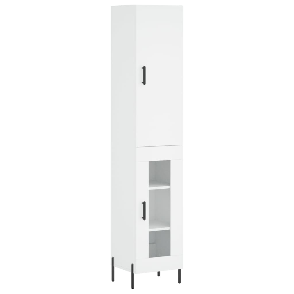 Buffet haut Blanc 34,5x34x180 cm Bois d'ingénierie - XIOS