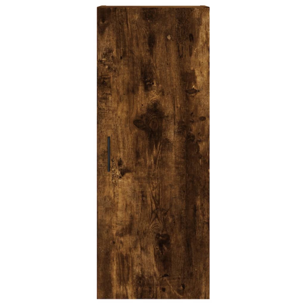 Buffet haut Chêne fumé 34,5x34x180 cm Bois d'ingénierie Buffets & bahuts vidaXL