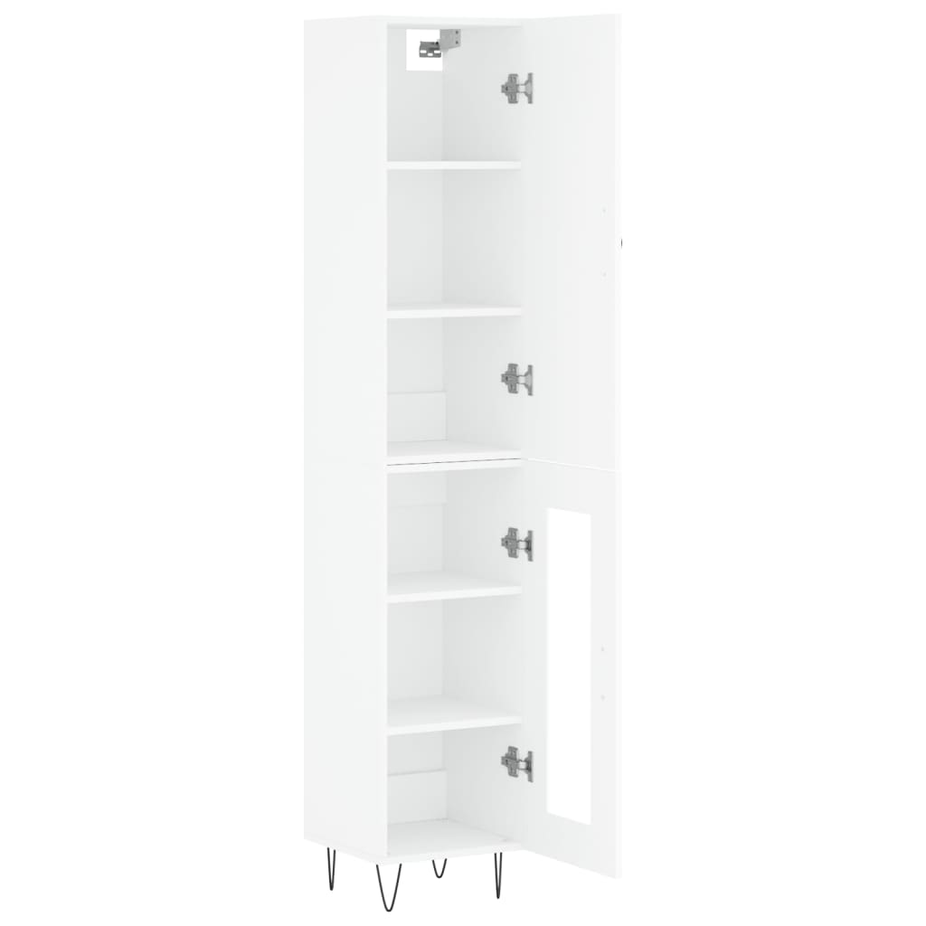 Buffet haut Blanc 34,5x34x180 cm Bois d'ingénierie - XIOS