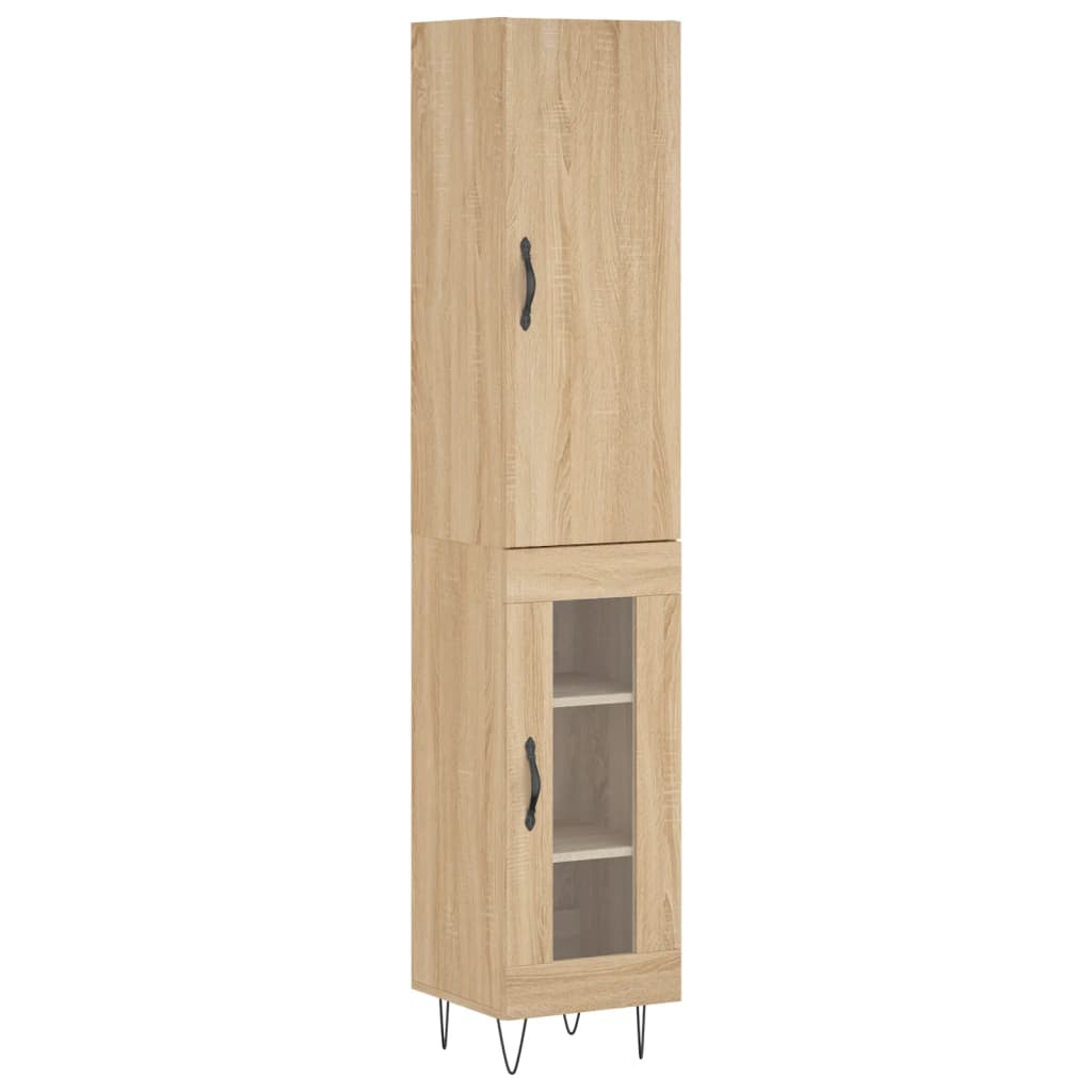 Buffet haut Chêne sonoma 34,5x34x180 cm Bois d'ingénierie - XIOS