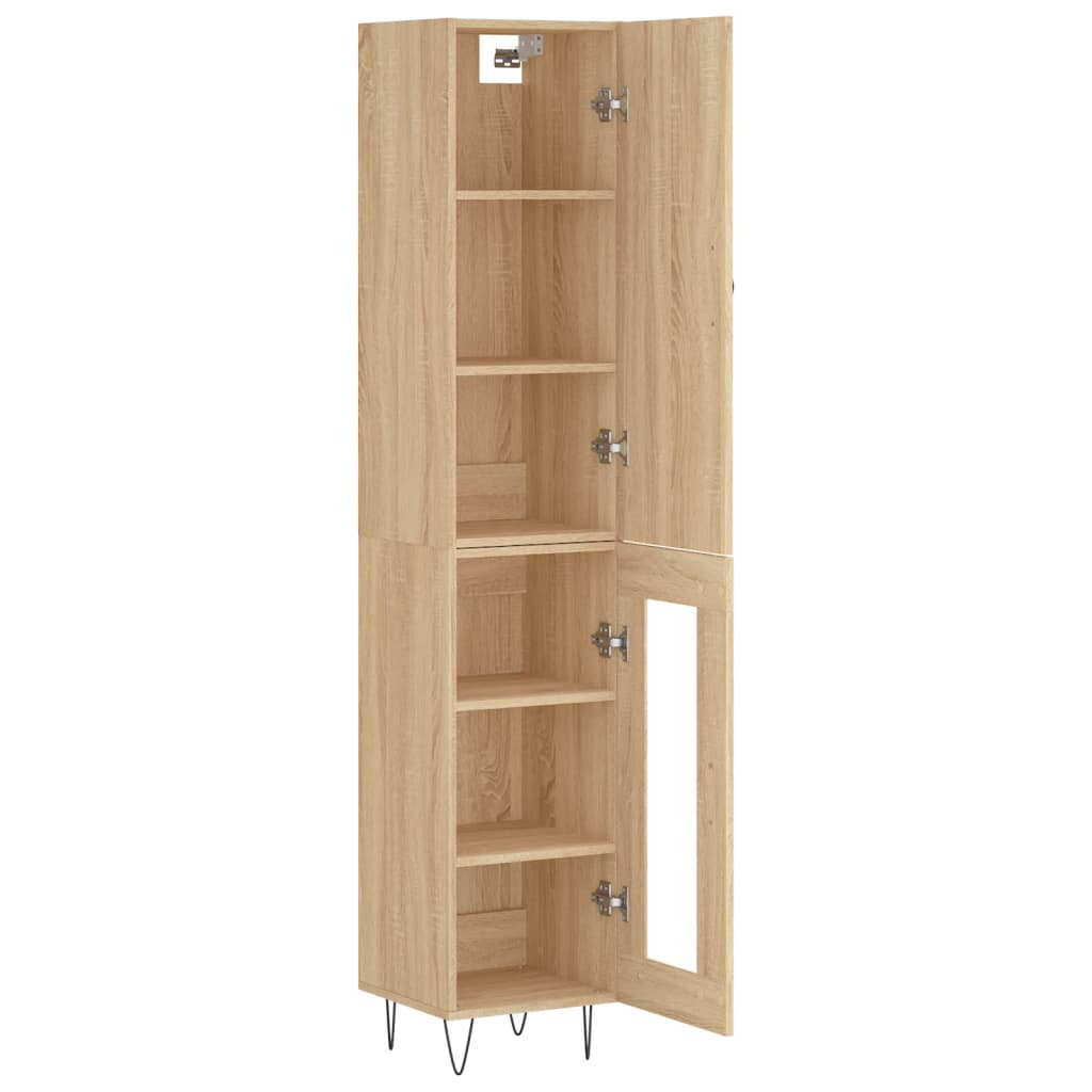 Buffet haut Chêne sonoma 34,5x34x180 cm Bois d'ingénierie - XIOS