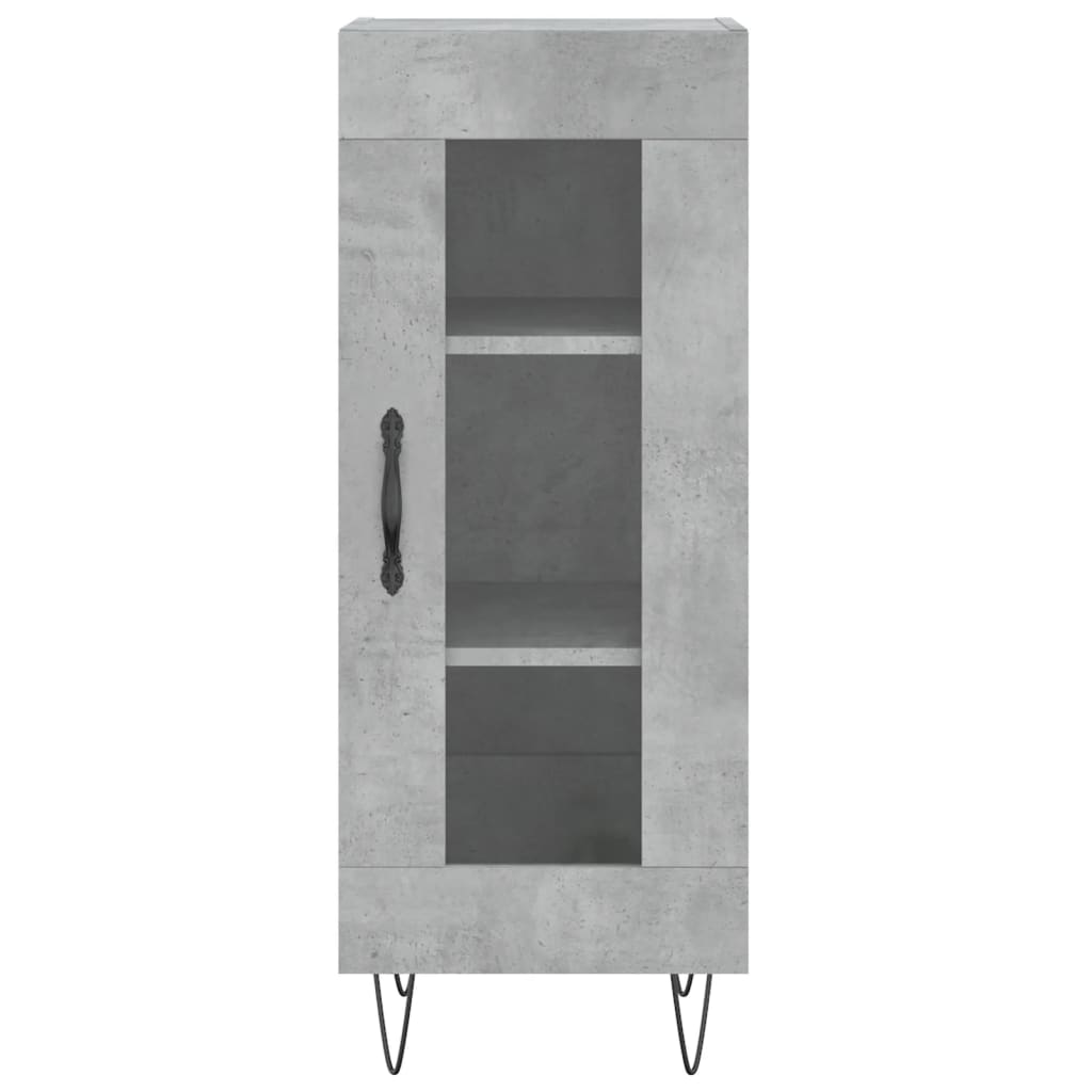 Buffet haut Gris béton 34,5x34x180 cm Bois d'ingénierie - XIOS