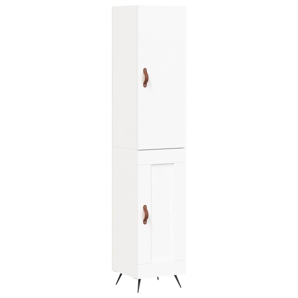 Buffet haut Blanc 34,5x34x180 cm Bois d'ingénierie - XIOS