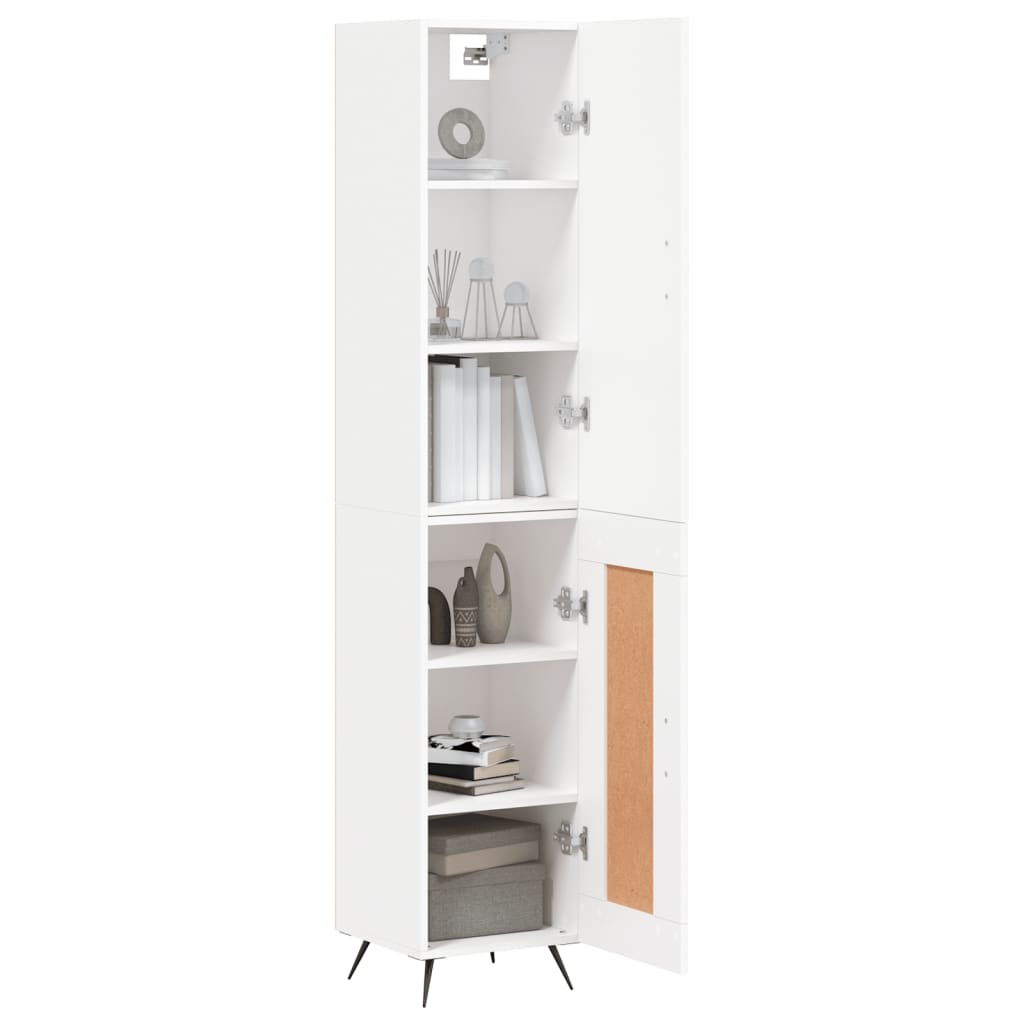 Buffet haut Blanc 34,5x34x180 cm Bois d'ingénierie - XIOS