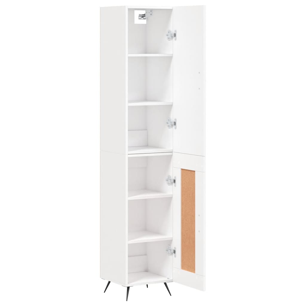 Buffet haut Blanc 34,5x34x180 cm Bois d'ingénierie - XIOS