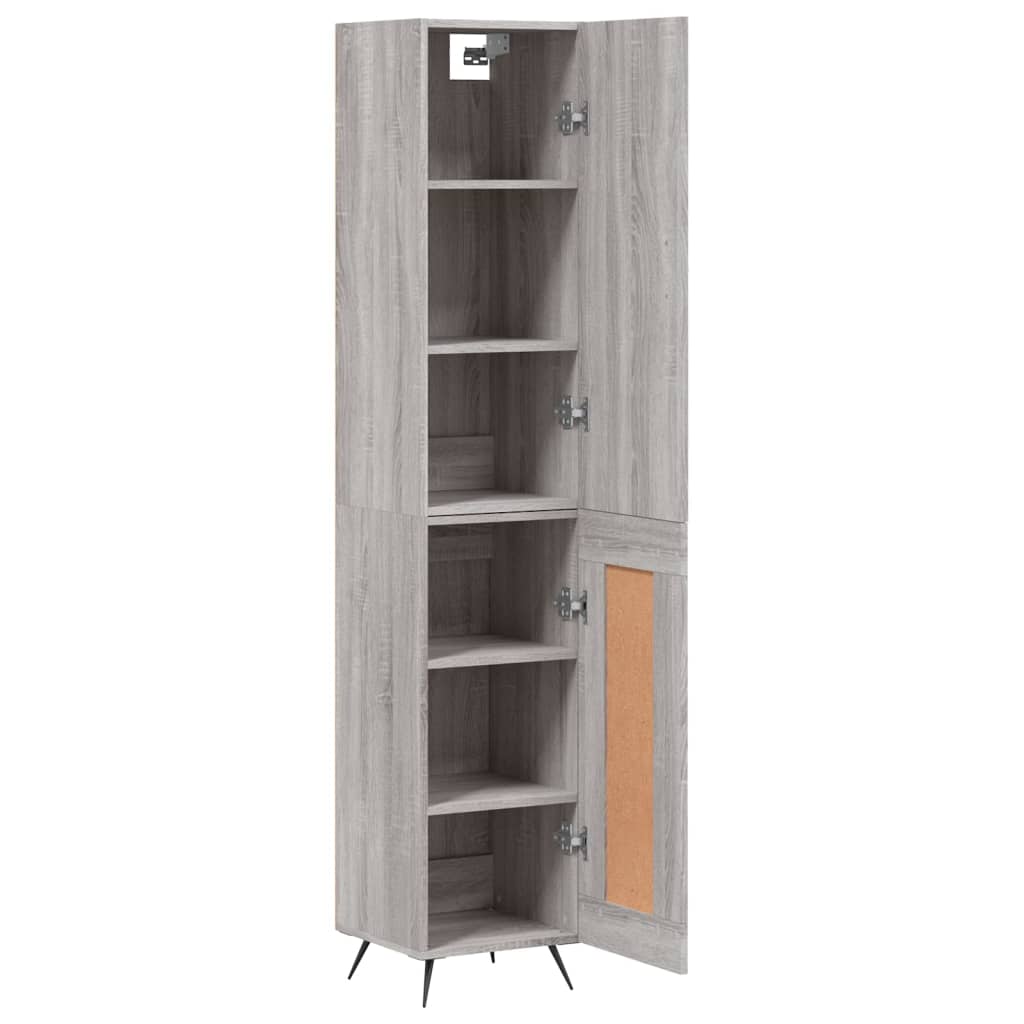 Buffet haut Sonoma gris 34,5x34x180 cm Bois d'ingénierie - XIOS