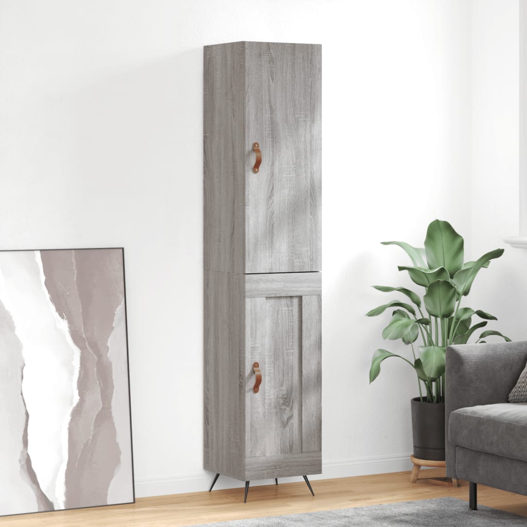 Buffet haut Sonoma gris 34,5x34x180 cm Bois d'ingénierie - XIOS