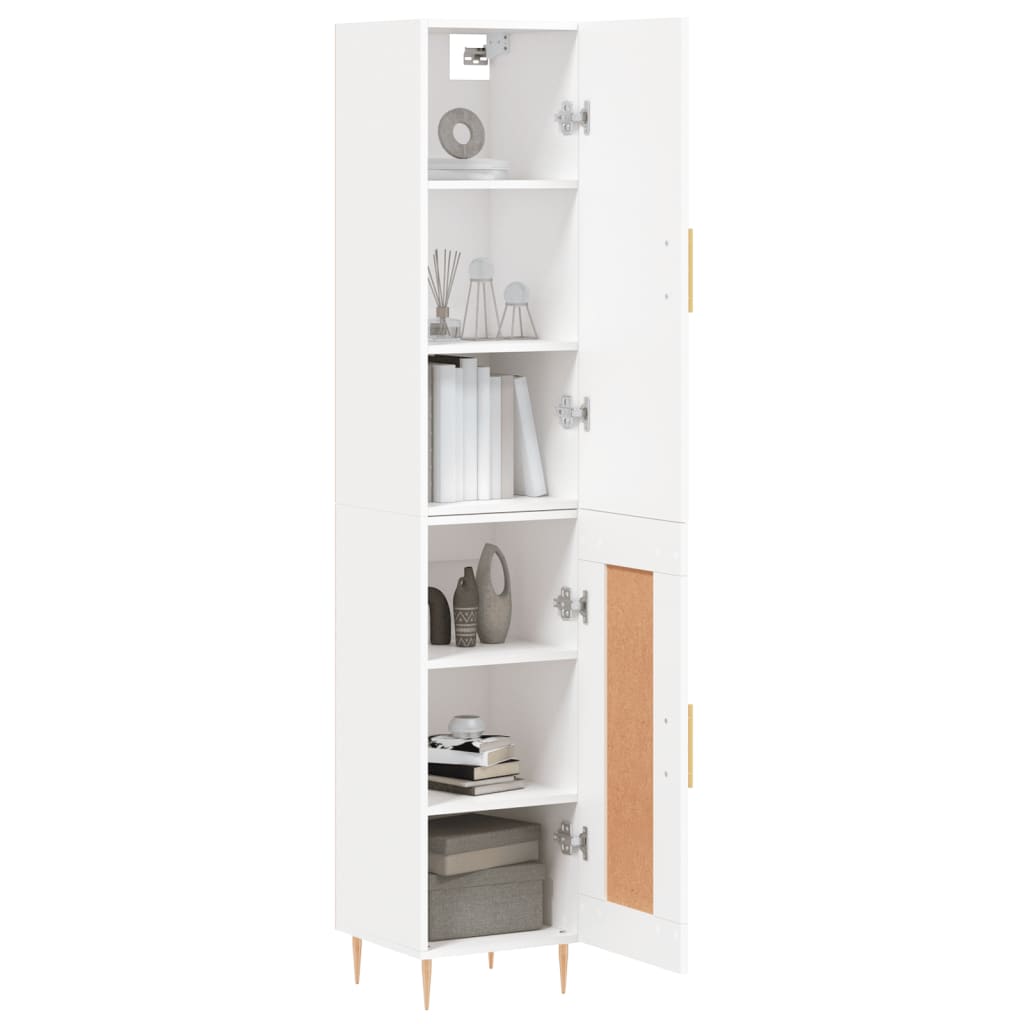 Buffet haut Blanc 34,5x34x180 cm Bois d'ingénierie - XIOS